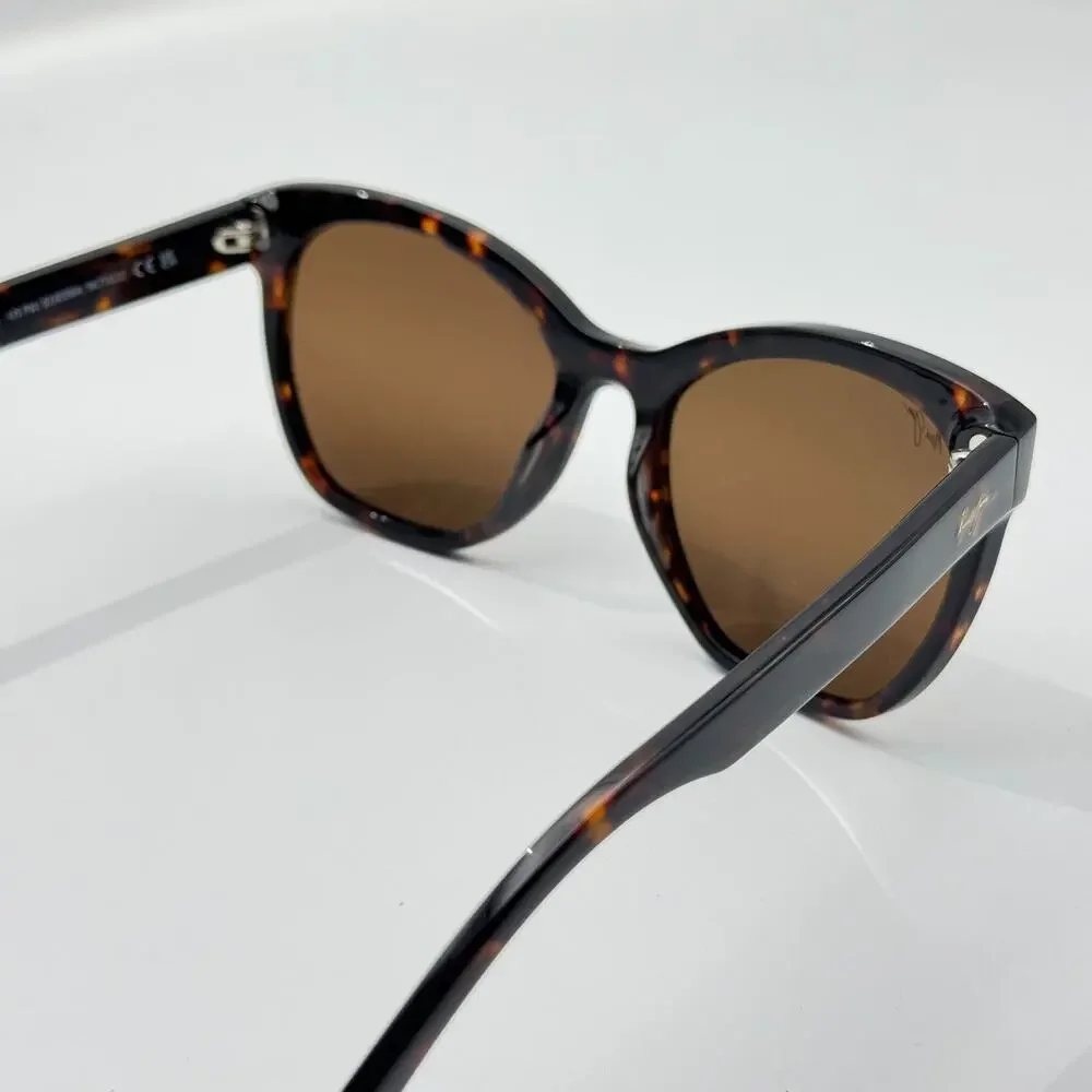 Maui Jim Sunglasses Alulu STG-BG MJ878-10 Dark Tortoise Cat Eye Bronze Polarized